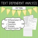 Text Dependent Analysis - TDA - Fiction Passages, Prompts 