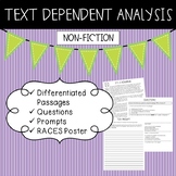 Text Dependent Analysis - TDA - Non-fiction Passages, Prom