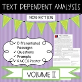 Text Dependent Analysis - TDA - Non-fiction Passages, Prom