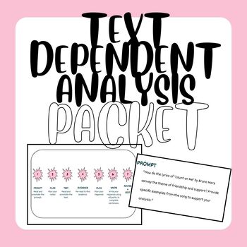 Preview of Text Dependent Analysis (TDA) Practice Packet