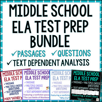 Preview of Text Dependent Analysis (TDA) Practice Packets ~ Bundle