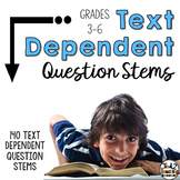 Reading Test Prep Text Dependent Question Stems