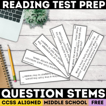 Preview of ELA Test Prep Question Stems | SBAC & CAASPP | Common Core Aligned