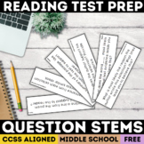 ELA Test Prep Question Stems | SBAC & CAASPP | Common Core