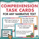 Reading Comprehension Task Cards Questions for Any Book 3r