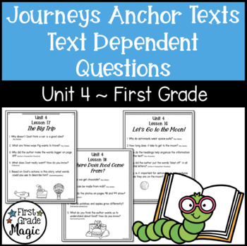 Text Dependent Questions Unit 4 Journeys First Grade | TpT