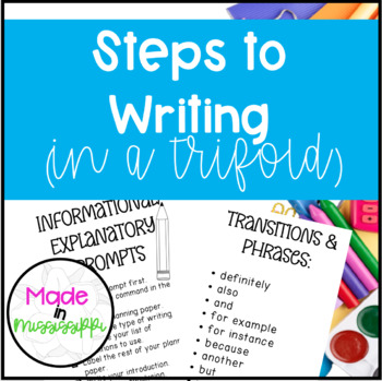 Preview of Writing Trifolds | Writing Process | Narrative | Opinion | Informational Writing