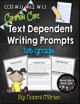 Preview of Text Dependent Writing Prompts for 1st Grade