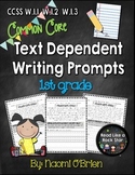 Text Dependent Writing Prompts for 1st Grade
