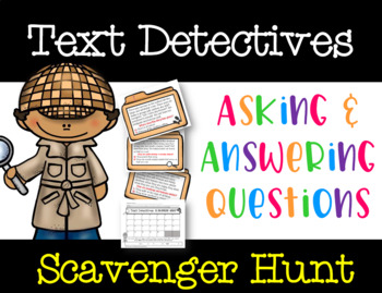 Preview of Text Detectives: Asking and Answering Questions Game (FREE Video in Description)