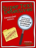 Text Detectives- Find the Text Evidence! December Edition