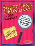 Text Detectives- Find the Text Evidence FREEBIE Sampler!