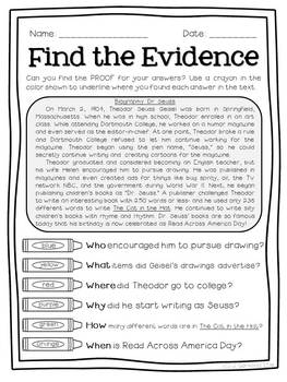 Text Detectives- Find the Text Evidence! March Edition by Luckeyfrog