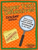 Text Detectives- Find the Text Evidence! October Edition