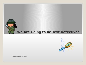 Preview of Text Detectives-Improve Comprehension & Test Taking Skills Ppt