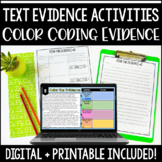 Color Coding Text Evidence with Digital Color the Text Evi