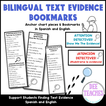 Preview of Text Evidence Bilingual Spanish and English