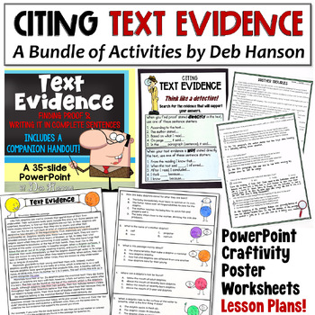 Preview of Text Evidence: A Bundle of Practice Passages, Lessons, and Activities
