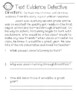 citing textual evidence worksheet pdf