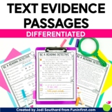 Text Evidence 1st Grade Reading Comprehension Differentiat