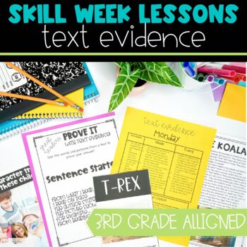 Preview of Text Evidence Lesson Plans with Activities
