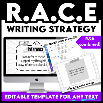 Preview of Short Constructed Response RACE Writing Strategy Editable Template