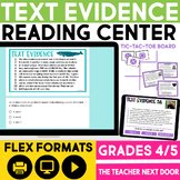 Text Evidence Reading Center - Text Evidence Reading Game 
