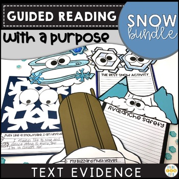 Preview of Fiction and Nonfiction Text Evidence Reading Comprehension Bundle Winter Weather