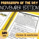 Text Evidence Reading Paragraph of the Day November Edition