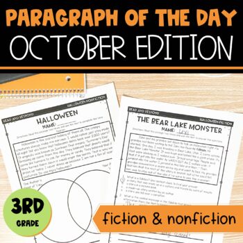 Preview of Text Evidence Reading Paragraph of the Day October Edition