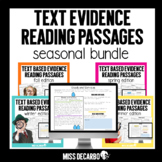 Text Evidence Reading Passages BUNDLE Digital Distance Learning