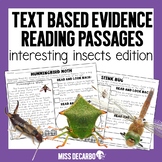 Text Evidence Reading Passages INTERESTING INSECTS Edition