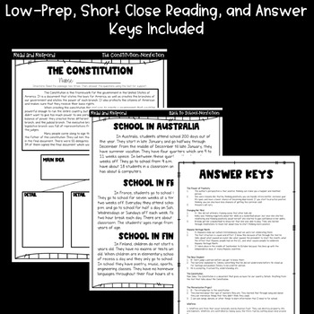 Text Evidence Reading Passages for 4th Grade - May Edition | TpT