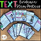 Text Evidence Sentence Stem Posters