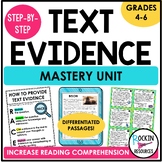 TEXT EVIDENCE READING PASSAGES - Cite Text Evidence - Text Evidence Task Cards