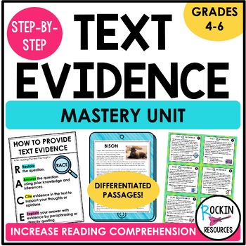 Preview of Text Evidence Reading Passages | Cite Text Evidence | Text Evidence UEMayDeals3