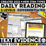 Citing & Finding Text Evidence Worksheets & Task Cards STA