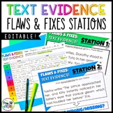 Text Evidence and Citation Revisions