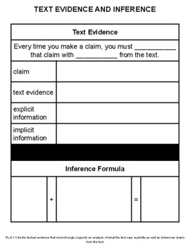 Preview of Text Evidence and Inference Guided Notes