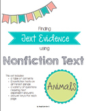 Text Evidence in Nonfiction Text: Animals