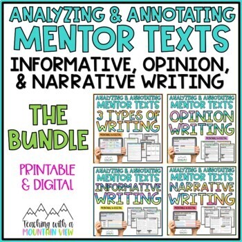 Preview of Text Exemplars | Mentor Writing Texts