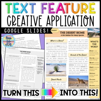 Preview of Text Feature Application Activity | Creating & Adding Text Features