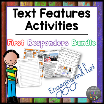 Preview of Text Features Worksheet First Responders Bundle