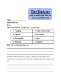 Text Feature Graphic Organizer