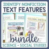 Text Features Identification: Science & Social Studies Bundle