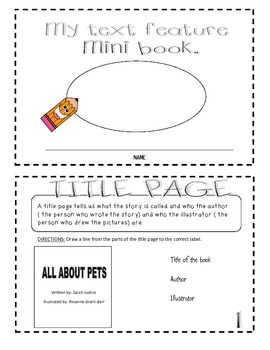 Preview of Text Feature Mini-Book and Create your Own Mini-Book ( Writer's Workshop)