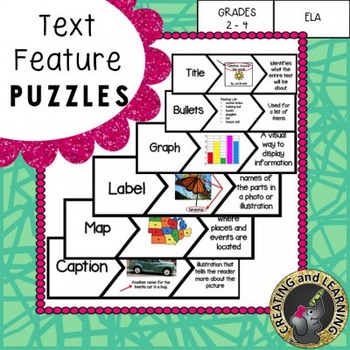 Text Feature Puzzles by Creating and Learning | Teachers Pay Teachers
