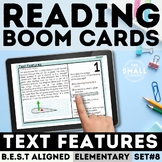 Text Features Task Cards Digital Boom Cards