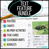 Nonfiction Text Features Activities Bundle - Centers, Posters, Reading Passages