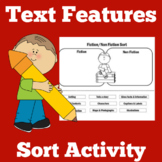 Text Features Worksheet Activity Sort Assessment Kindergar